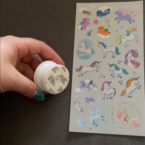 Unicorn Popsocket with stickers - Picture 2 of 3